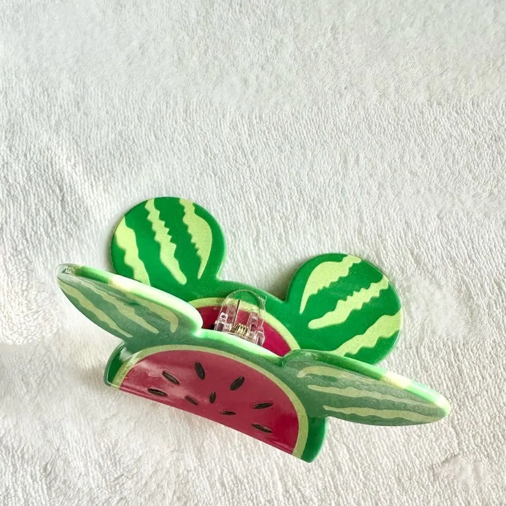 Disney Mickey Mouse hot pink and green watermelon hair claw